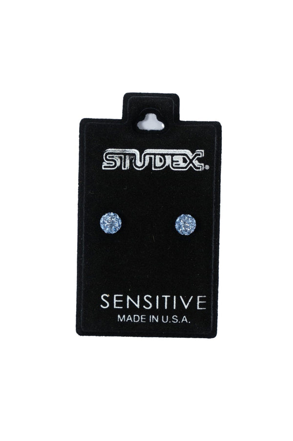 Studex Round Ball S339WSTX Baby Blue Small Nickel-Free Stud Earrings
