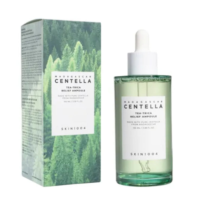 SKIN1004 Madagascar Centella Tea-Trica Relief Ampoule Serum, Centella and Pine Complex, 100ml
