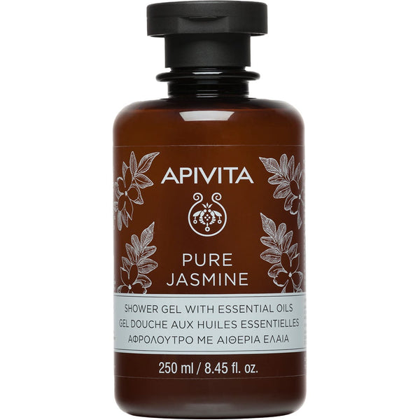 Apivita Shower Gel Jasmine Moisturizing Body Cleanser with Aloe, Lavender and Panthenol 250 ml