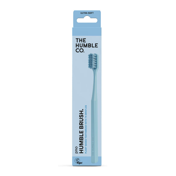 Humble Plant-Based Ultra Soft Toothbrush with Silver Infusion, Blue, Medium