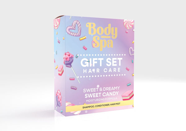 Body Spa Sweet Candy Hair Gift Box Kit, 3 Items