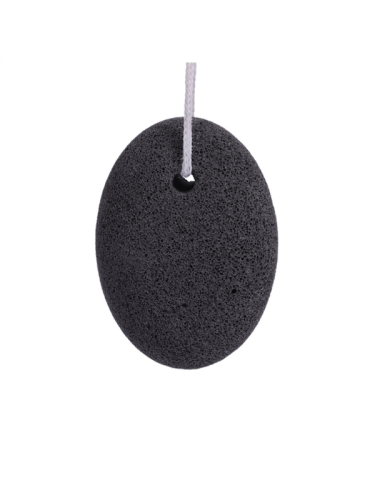 Salon System Oval Pumice Stone Natural Foot Exfoliator with Hanging Loop