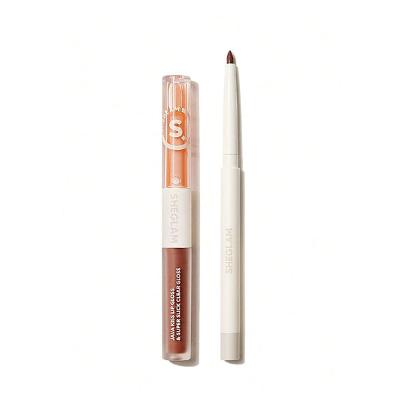 SHEGLAM Soft 90's Glam Lip Liner and Lipstick Duo Set, Creamy Liner, Matte Finish