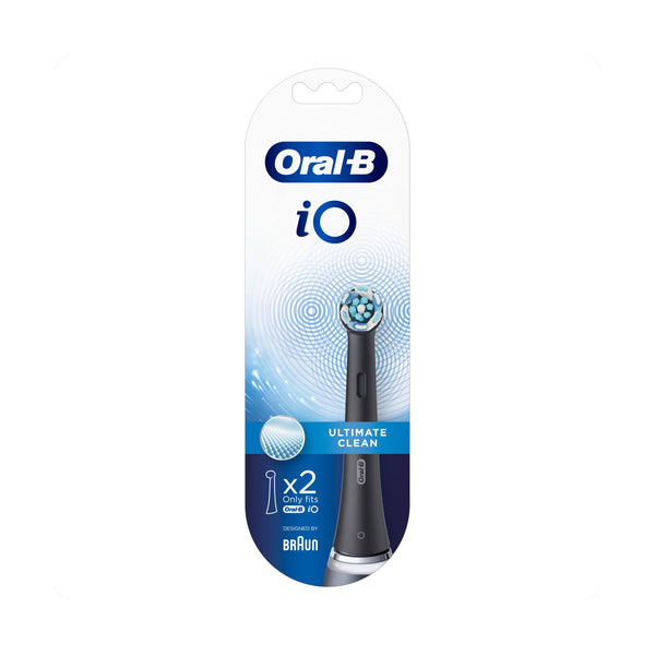 Oral-B iO Ultimate Clean Toothbrush Heads Replacement Heads Black 2 Pack