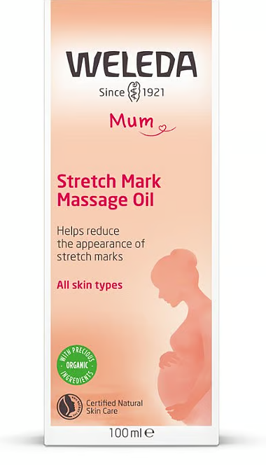 Weleda Pregnancy Stretch Mark Care Oil with Almond, Jojoba and Wheat Germ Oils