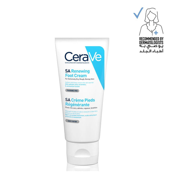 CeraVe SA Renewing Foot Cream, Moisturizing and Smoothing Formula, 88 ml