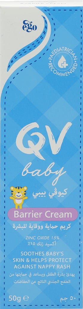 Ego QV Baby Barrier Cream Protective Zinc Oxide Formula 50 g