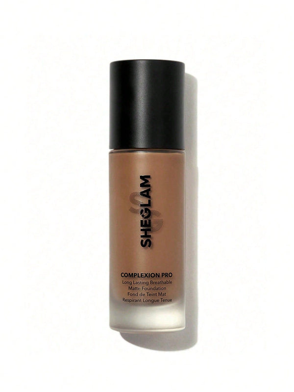 SHEGLAM Complexion Pro Long-Lasting Breathable Matte Liquid Foundation Medium-Dark
