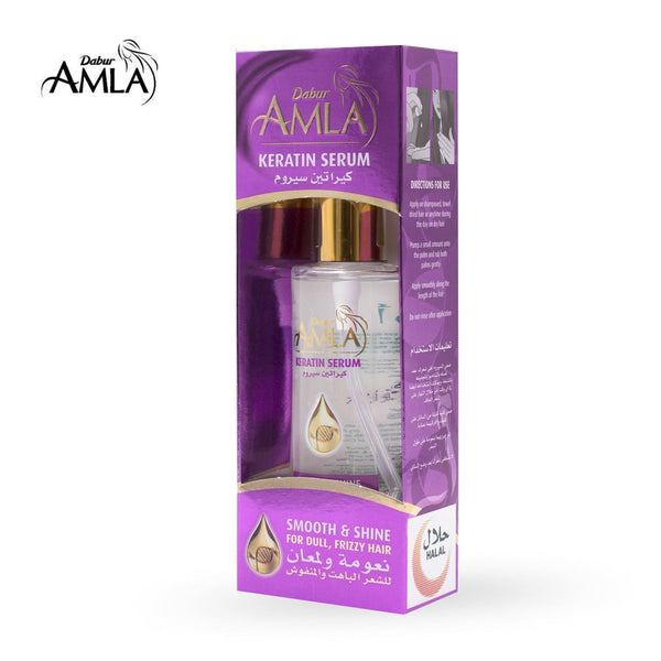 Dabur Amla Keratin Smooth Shine Serum for Hair, Frizz Control and Shine