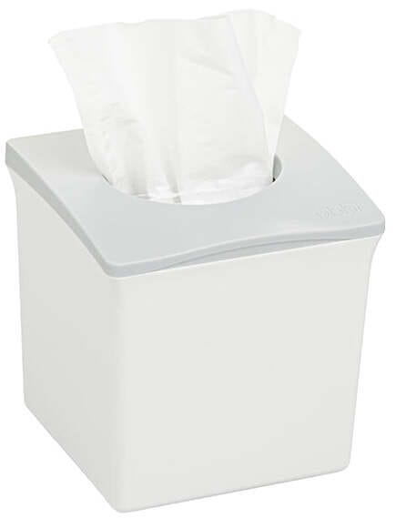 Ubbi Tissue Box Holder Gray Square Box, Non-Skid Feet