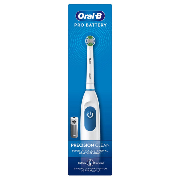 Oral-B Pro Battery Precision Clean Electric Toothbrush Floss-Action Bristles 1 Count