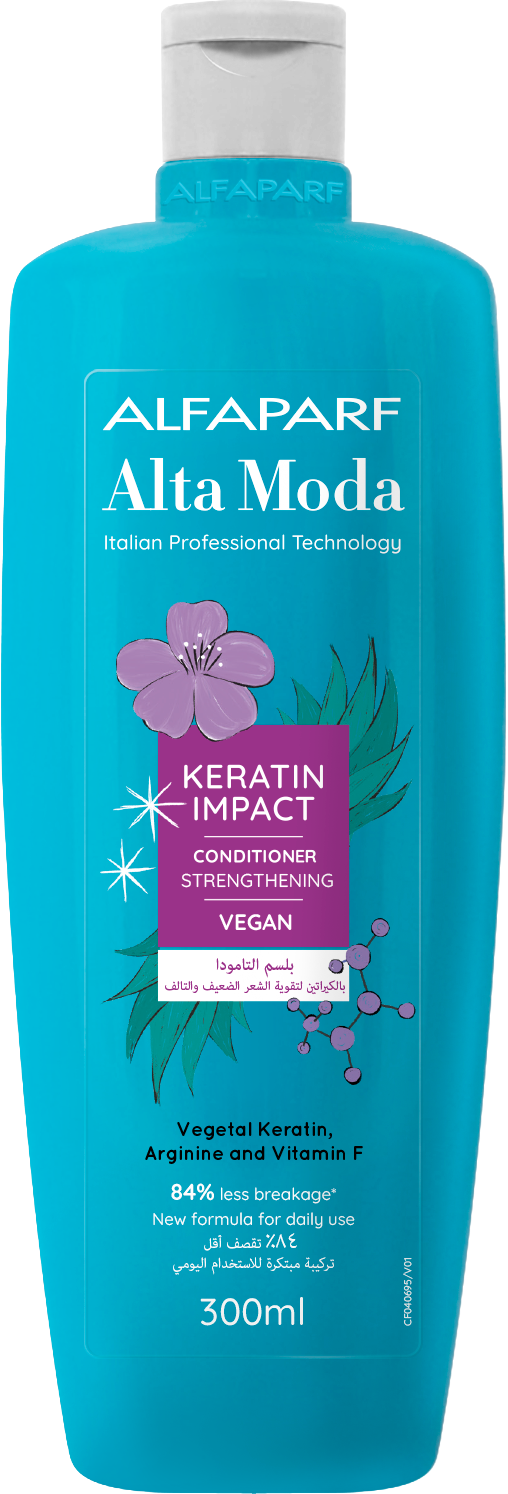 Alta Moda Keratin Conditioner for Weak and Damaged Hair, Silicone-Free, 300ml