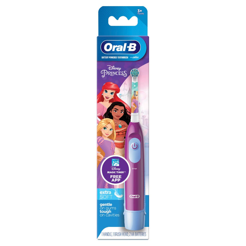 Oral-B Kids Battery Toothbrush Disney Princess Extra Soft Bristles 3+ Years 1 Count