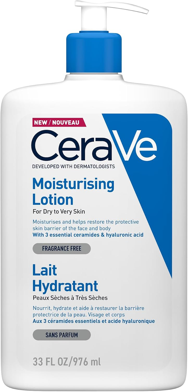 CeraVe Moisturising Lotion for Dry to Very Dry Skin Ceramides Hyaluronic Acid 976 ml