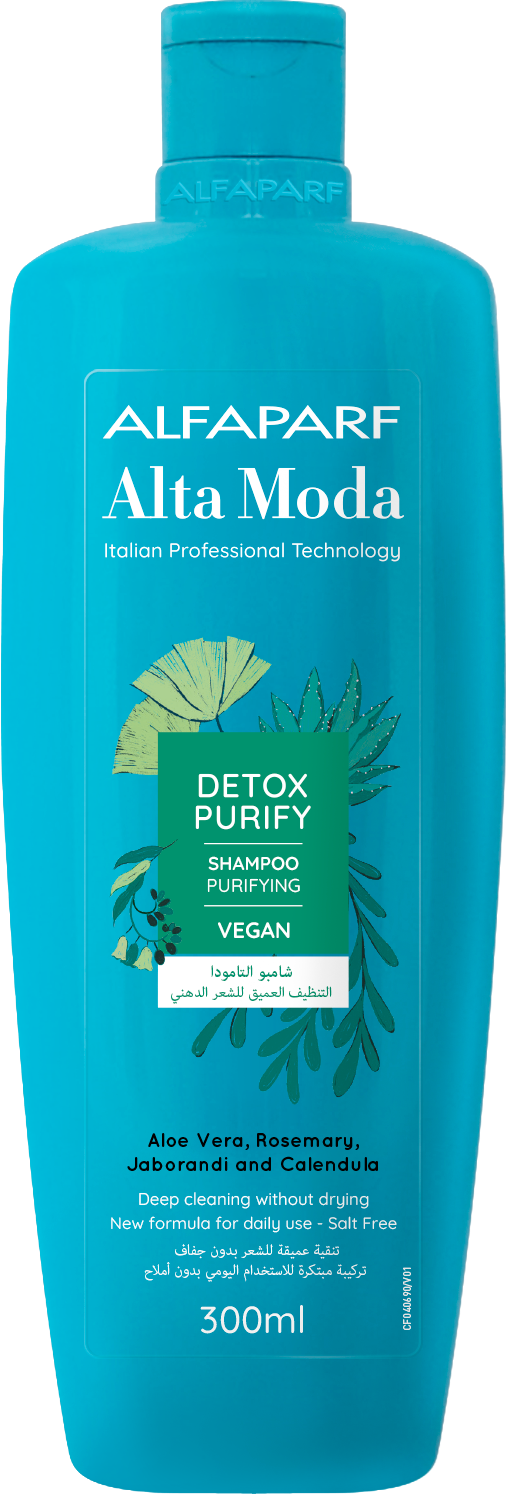 Alta Moda Detox Purify Shampoo Liquid Activated Charcoal Oily Hair 300ml