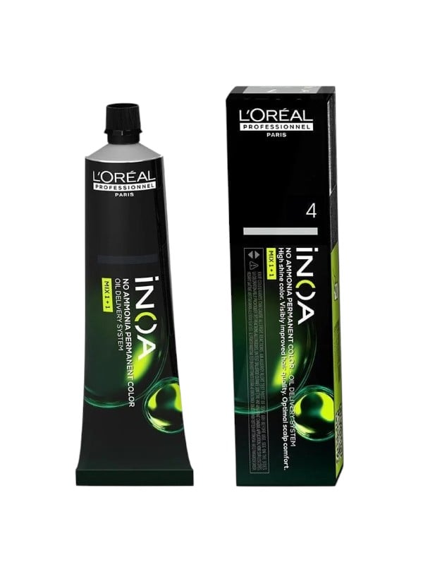 L'Oreal Professionnel INOA Permanent Hair Color Ammonia-Free Brown 4, 60g