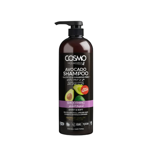 Cosmo Avocado Smoothing Shampoo with Avocado Oil and Vitamin E, 1000ml