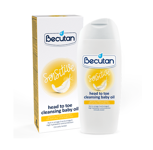 Becutan Sensitive Head-To-Toe Cleansing Baby Bath Oil 200 ml