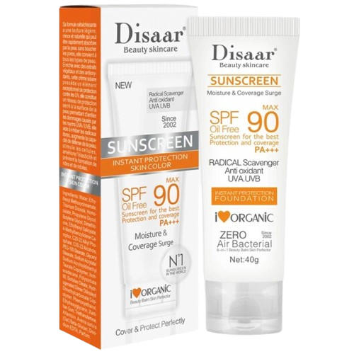 Disaar Sunscreen Cream UVA UVB Protection Lightweight Moisturizing Formula