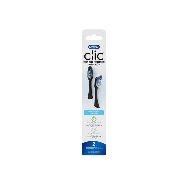 Oral-B Clic Replacement Toothbrush Head, CrissCross Bristles, Clean