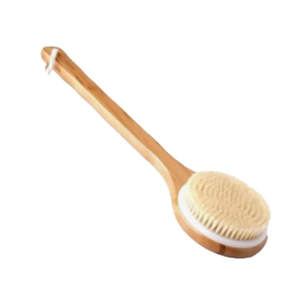 Mila Long Wooden Handle Bath Brush Medium-Soft Bristles BSB002