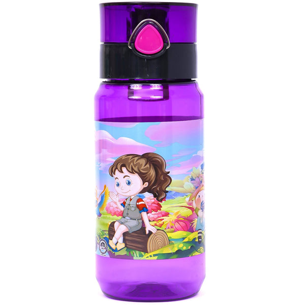 Eazy Kids Water Bottle One-Touch Lid Leakproof Purple 500ml