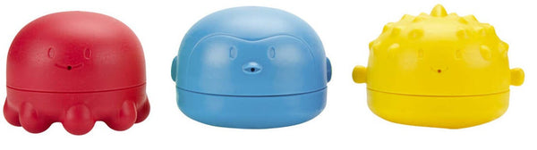 Ubbi Squeeze & Switch Silicone Bath Toys, Mix-and-Match Set, 3 Pieces