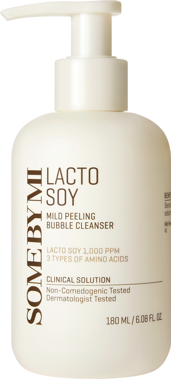 Some By Mi Lacto Soy Mild Peeling Bubble Cleanser Gel-to-Foam Konjac Granules 180ml