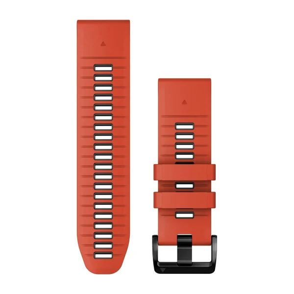 Garmin QuickFit 26mm Flame Red Graphite Silicone Watch Band