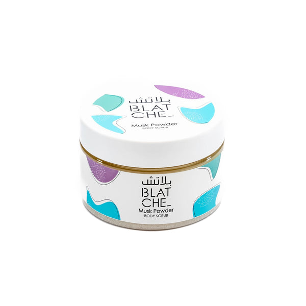 Blatch Body Scrub Musk Powder Exfoliating Formula with Organic Butters and Natural Oils