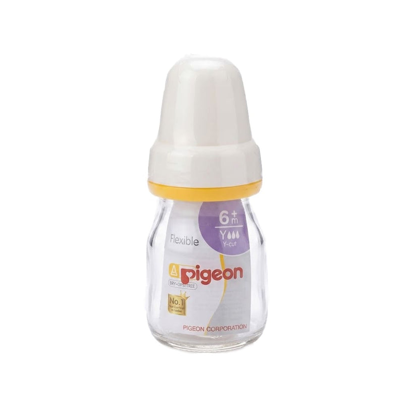 Pigeon Glass Baby Bottle Silicone Teat Newborn Feeding Bottle 50ml