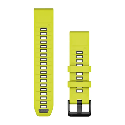 Garmin QuickFit Amp 22mm Silicone Watch Band, Yellow Graphite