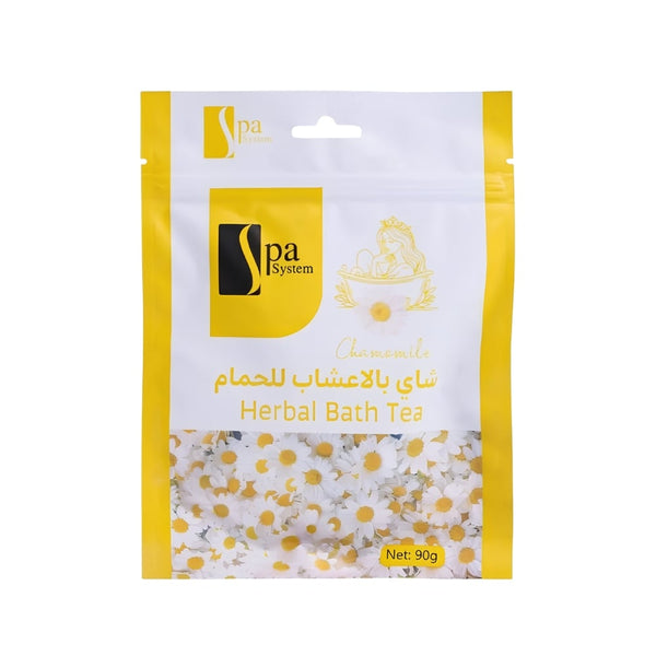 Spa System Chamomile Bath Tea Herbal Bath Soak, Relaxing Aroma, 90g