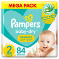 Pampers Baby-Dry Aloe Vera Taped Diapers Size 2, 3-8kg, Mega Pack, 84 Diapers