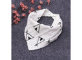 Eazy Kids Organic Cotton Muslin Bandana Bibs, Adjustable Nickel-Free Snaps, Black & White, Set of 3