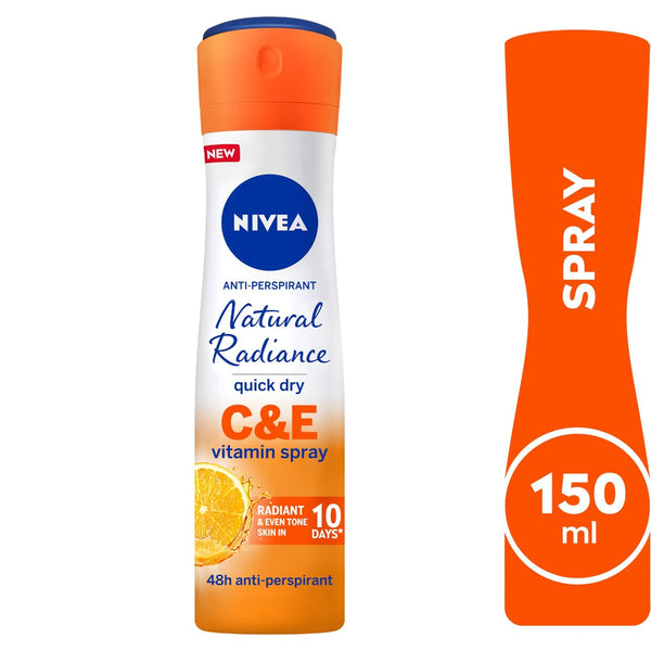 NIVEA Natural Glow Deodorant Spray Vitamin C & E Fresh Fragrance