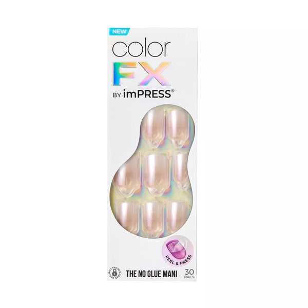 Kiss Nails Impress Color FX Press-On Nails Chrome High Gloss IMCF02 30 Pieces