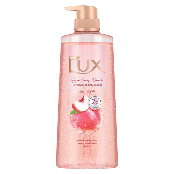 Lux Sparkling Peach Refreshing Body Wash, Cooling Microbubble Texture, 700ml