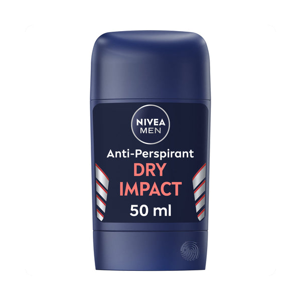 NIVEA Men Dry Impact 3-in-1 Deodorant Stick, Mineral Formula, 48-Hour Sweat Protection, 50 ml