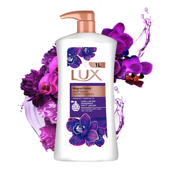 Lux Magical Orchid Perfumed Body Wash Gel, Floral Fragrance, 1 L