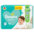 Pampers Baby-Dry Taped Diapers Aloe Vera Lotion Size 6+ 14+ kg Giant Pack 40 Diapers