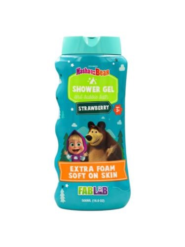 Fab Lab Masha and the Bear Kids' Shower Gel Strawberry Scent 500 ml