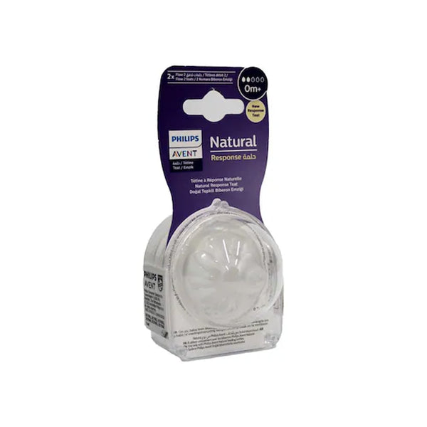 Philips Avent Natural Baby Teats Newborn Slow Flow Silicone 2 Pack