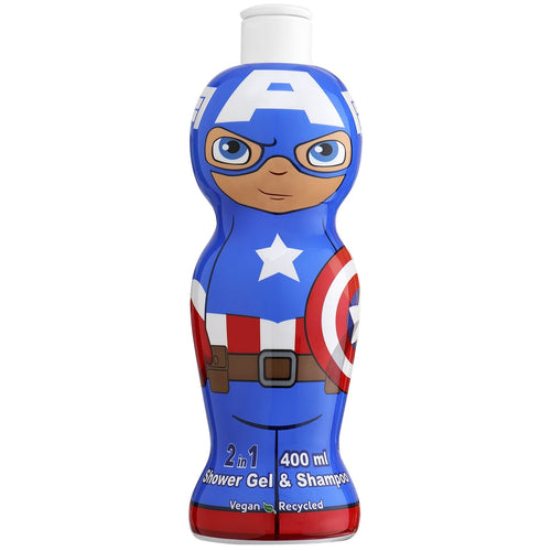 Air Val Marvel Captain America Shower Gel, Aloe Vera, 400ml
