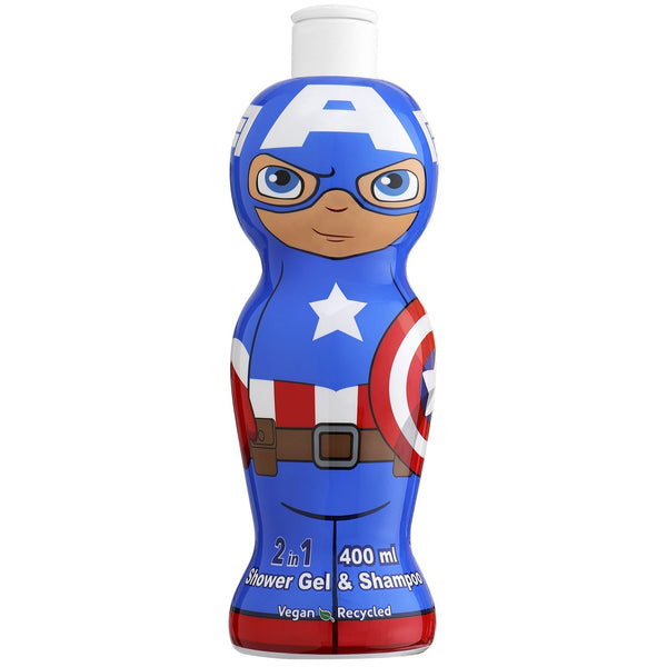 Air Val Marvel Captain America Shower Gel, Aloe Vera, 400ml