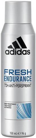 Adidas Fresh Endurance Deodorant Spray 72-Hour Protection Woody Scent 150 ml