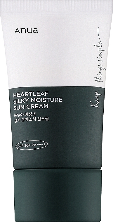 Anua Heartleaf Silky Moisture Sunscreen Cream, 50ml