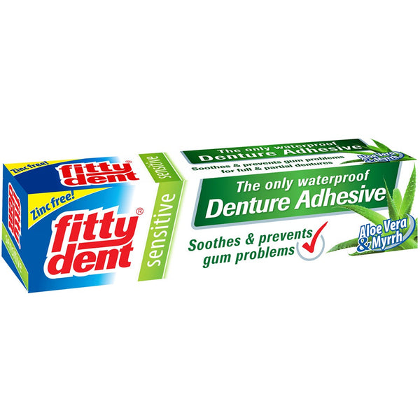 Fitty Dent Sensitive Denture Adhesive Cream Waterproof Strong Hold 40 g