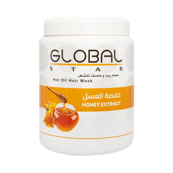 Global Star Honey Hair Mask Cream with Honey Extract, Hydrating Treatment, 1 L