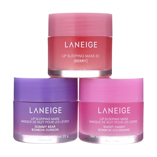 Laneige Lip Mask Trio Berry Gummy Bear Sweet Candy Overnight Hydrating